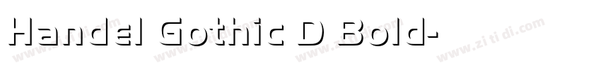 Handel Gothic D Bold字体转换